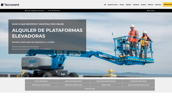 Plataformes elevadores a Barcelona Tecnorent